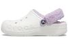 Classic Baya Lined Fuzz Strap Clog 'White Lila' 206633-577