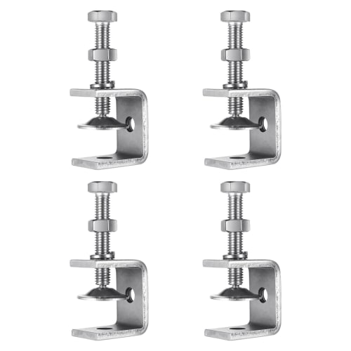 Hitchlike C-Clamps, Set of 4, 30mm Opening, Stainless Steel, Wide-Mouth Clamps for Industrial Welding, Home Use, and Metalworking