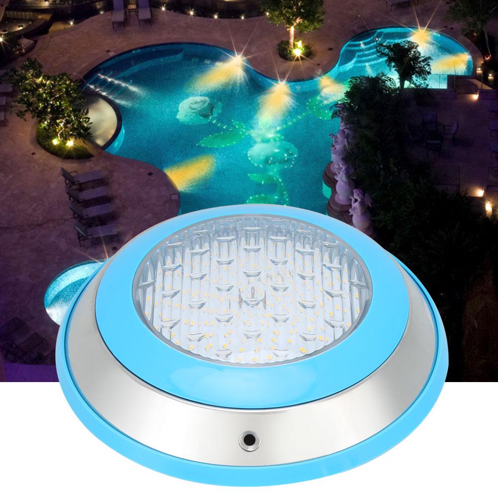 12W Waterproof IP68 Underwater Lamp 12V LED Wall Mounted Swimming Pool Light Warm Light( )