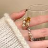 High-end Champagne Gold Pearl Open Ring - Women's Luxury Style Ring for Index Finger - Layered Ring Set for Fingers