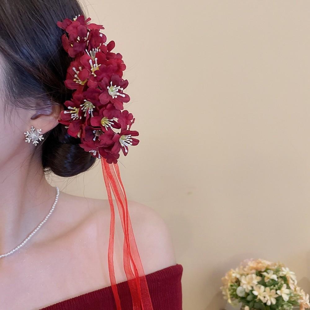 Bohemian Chinese Style Side Clip Fairy Thai Hair Fork Elegant Bride Hair Accessories  Bridesmaid