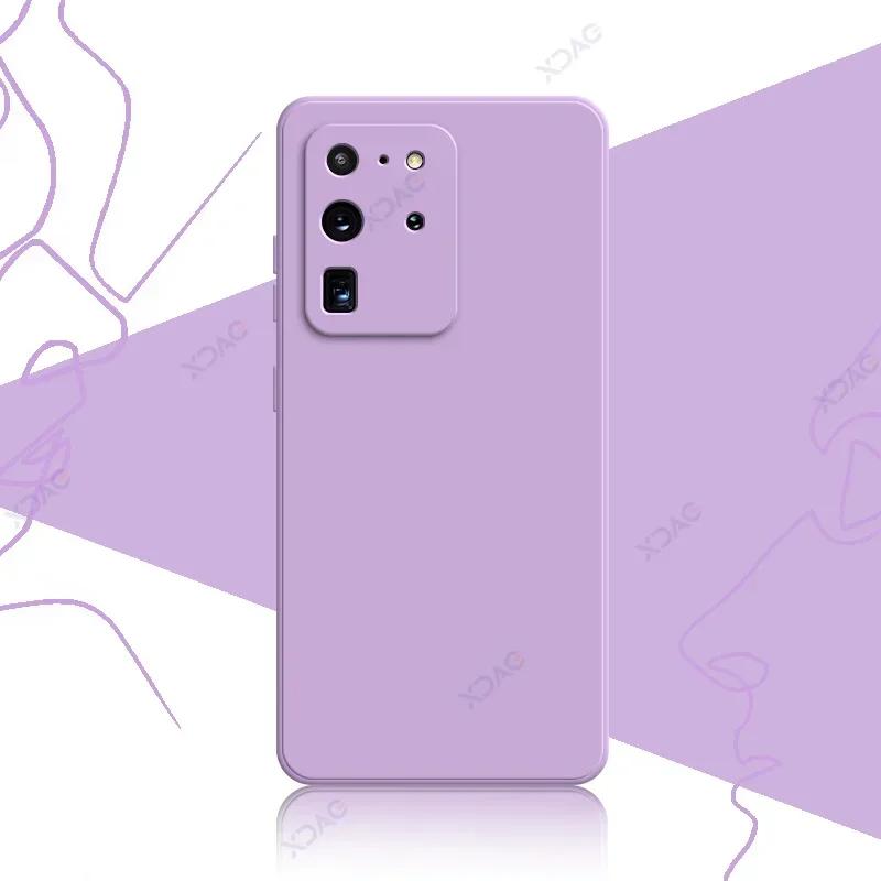 Mobile Phone Cover for Samsung Galaxy S20 FE Plus Ultra SamsungS20Ultra S20Plus 5G Soft Square Liquid Silicone Case Bag