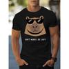 European Sizes Men's Capybara In Fashion Glasses Graphic T-Shirt - Casual Short Sleeve Capybara Face Print Tee for Streetwear & Gym,