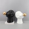 Minimalist Resin Bubble-Blowing Boy Figure for Home Décor