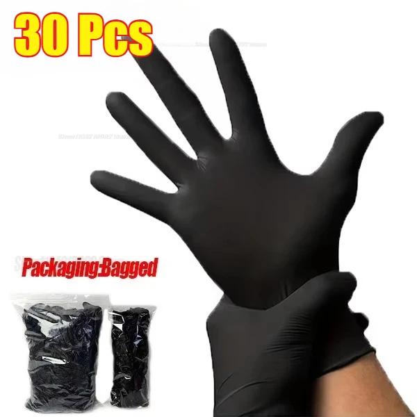 Disposable PVC Black Nitrile Gloves,Waterproof Latex Free,For Car Repair Food Safe Hair Dyeing Work Gloves  Work Gloves