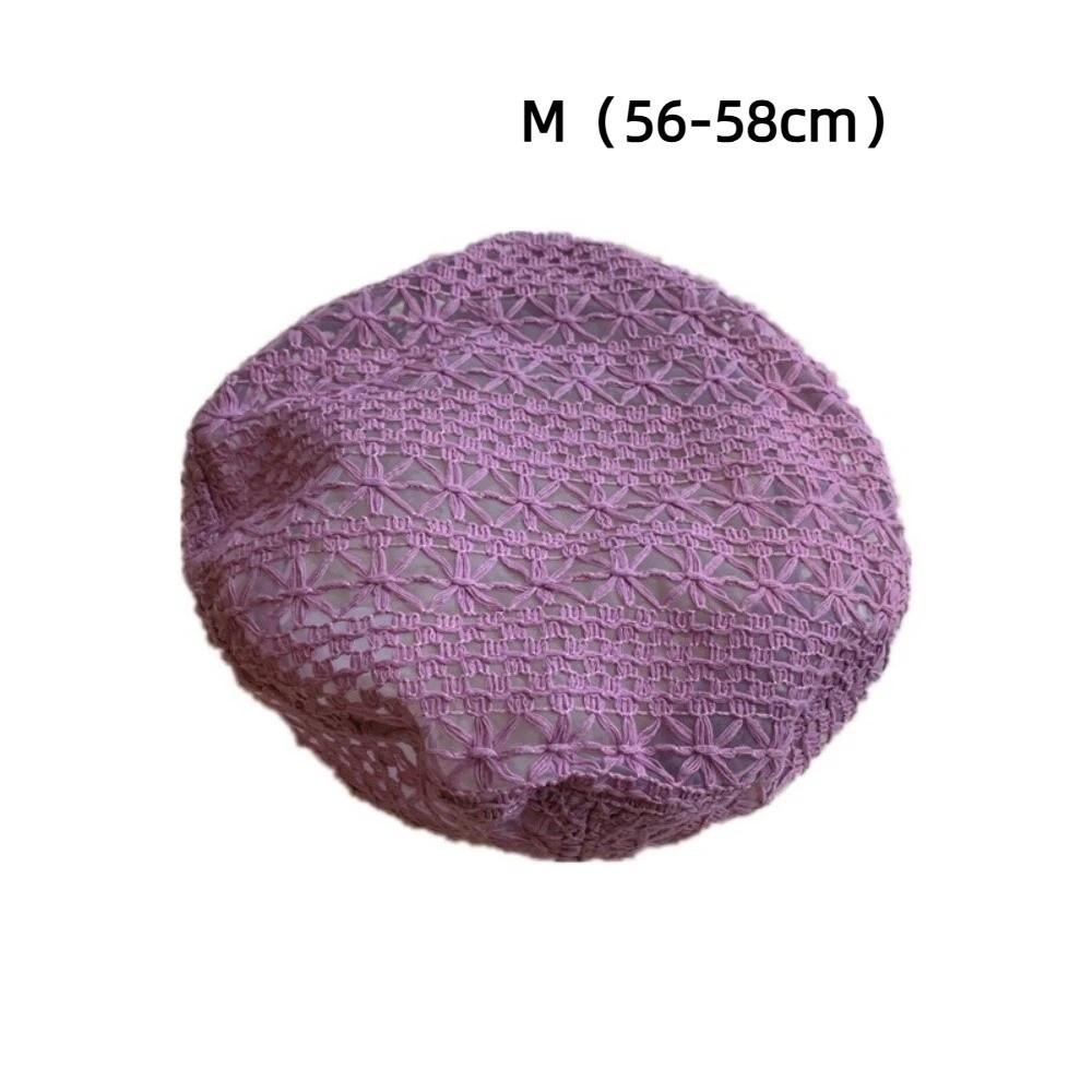 Retro Multi Colored Lace Beret Hat Slouchy Breathable Beanie Cap Summer Cutout Floral Painter Hat For Women