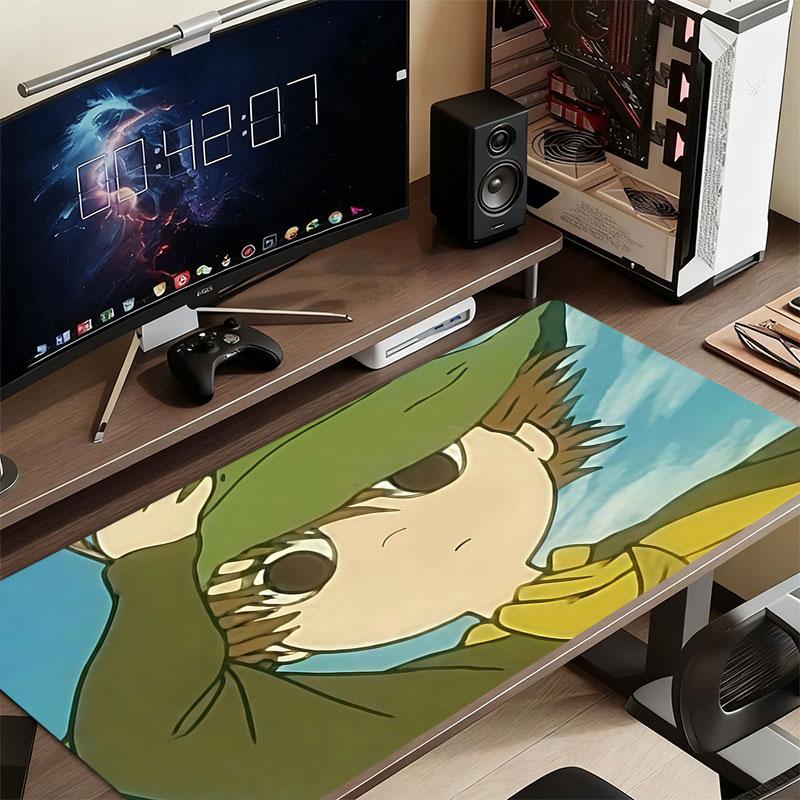 Snufkin Art Mouse Pad, Large Gaming Desk Mat, Non-slip XXL Mousepad for Laptop & Tablet, Mini PC Playmat with Stitched Edges