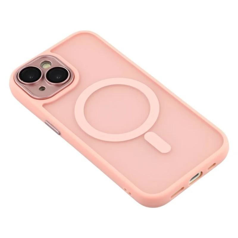 For iPhone 15 Back Cover Compatible with MagSafe WANLONFENG QB1 Series PC TPU Shockproof Phone Case