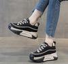 Fashion Hot quality 7cm Genuine Leather Platform Wedge Women Spring Well-fitting Autumn New Chunky Sneakers Shoes Breathable Comfortable