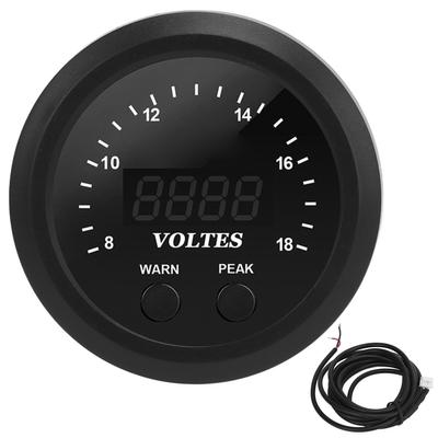 Manometro Voltmetro Interfaccia Intelligente Prestazioni Stabili Riduzione Vibrazioni Voltmetro Universale per Modifica Auto 12V