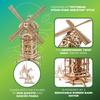 Ugears Windmill Wooden Puzzle, Craft Model, No Glue or Tools Required, Adult Men, 70056, Assembly Instructions Included