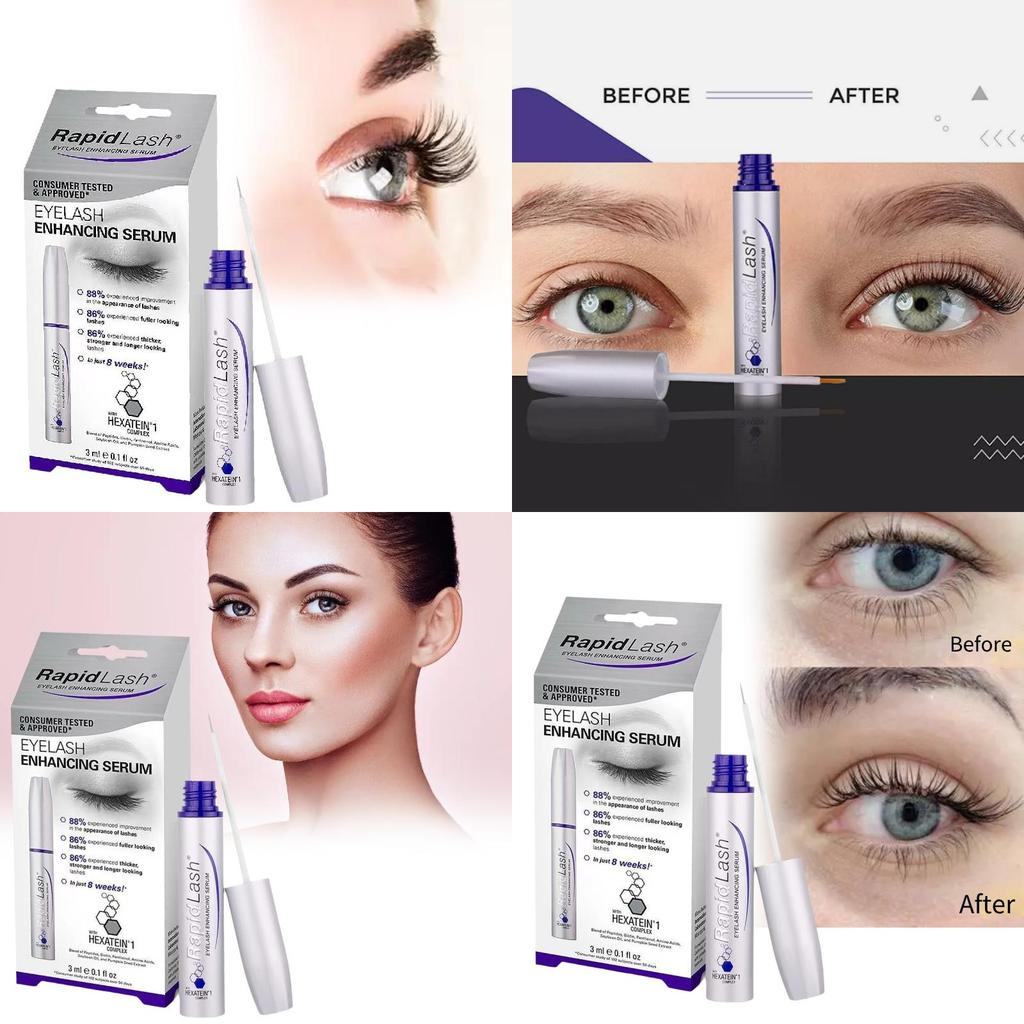 Rapidlash Eyelash Serum 3ml Luxurious Silver Formula For Stunning Long Lashes
