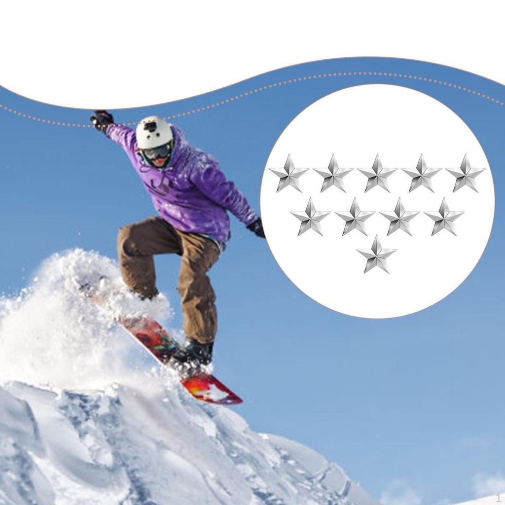 10 Pieces Snowboard Stomp Pads Accessory Enhanced Grip Alloy Sturdy Anti Slip Step Pad Snow Board