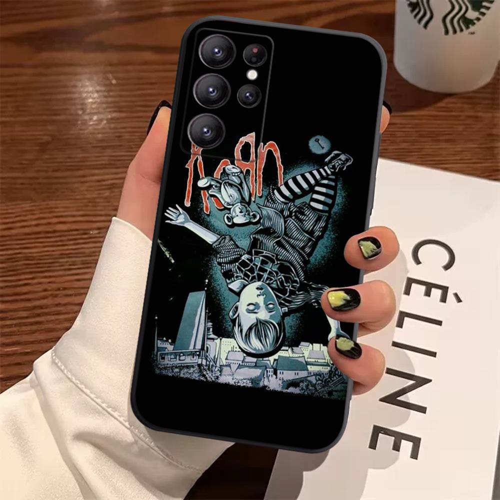 

K-Korn Rock Band Case For Samsung Galaxy Case S25 S23 S22 S21 S30 S20 S10 Ultra Plus FE TPU Soft Cover Samsung S20Plus 5G