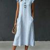 European Style Casual Loose Fit Ruffle Cotton Sleeveless Summer Women Maxi Dress