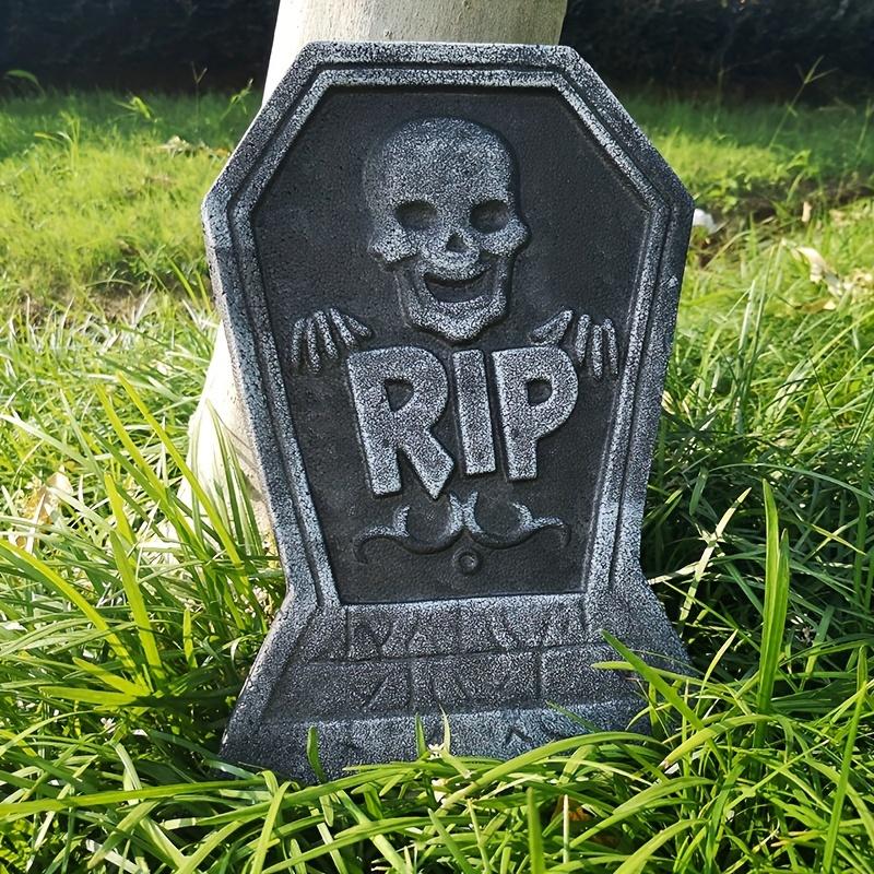 1PC Halloween Foam Tombstone with RIP Letters Scary Graveyard Decoration for Yard Haunted House Party Display Easy Assembly
