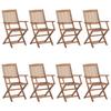 Maison Exclusive - Chaises pliables de jardin lot de 8 avec coussins Bois d'acacia