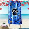 Paw-filled Starry Elegance Print Beach Towel, Quick Drying, Suitable for Travel, Outdoor Sports, Jogging, the Beach and Swimming, Gift