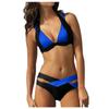 Women's Two Piece Swimsuit Sexy Cross Strap Color Matching Bikini Swimsuit