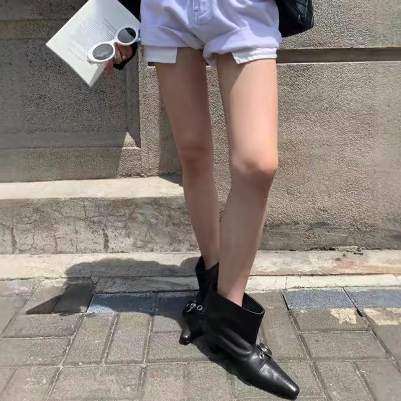 Fashion Pointed Toe Women Ankle Boots High Heels Dress Shoes Designer Fashion Pumps 2025 Trend Winter Elegant Female Motorcycle Botas