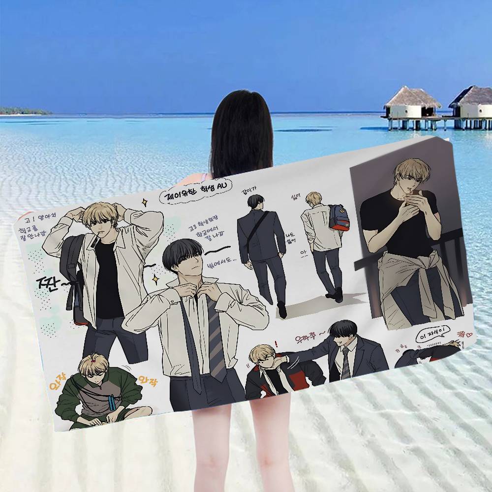 Bl Anime Vergeltung Strandtuch Bunte Handtücher für Mädchen Mikrofaser Schnelltrocknend Sandfrei Strand Yoga Spa Fitnessstudio Pool