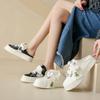 Semi-toe Canvas Shoes Female 2025 Autumn Hundred With Students Breathable Board Shoes Casual Shoes Children 8699
