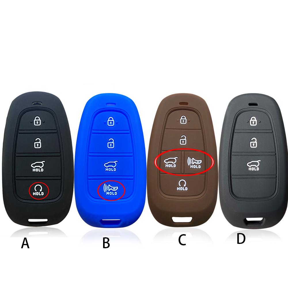 Copri Custodia in Silicone per Chiave Auto per Hyundai Santa Fe Tucson 2022 NEXO NX4 Atos Prime Solaris 2021 i30 Telecomando Smart Accessori Auto