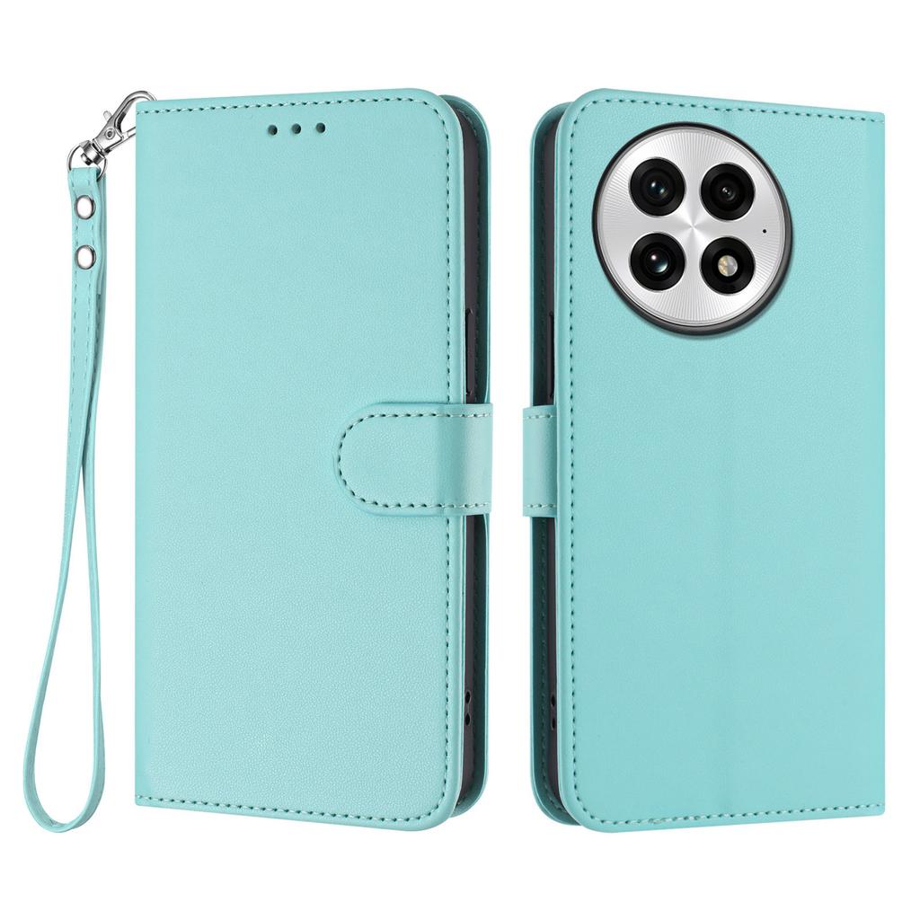 For OnePlus 13 Leather Case Wallet Stand Phone Cover with Wrist Strap