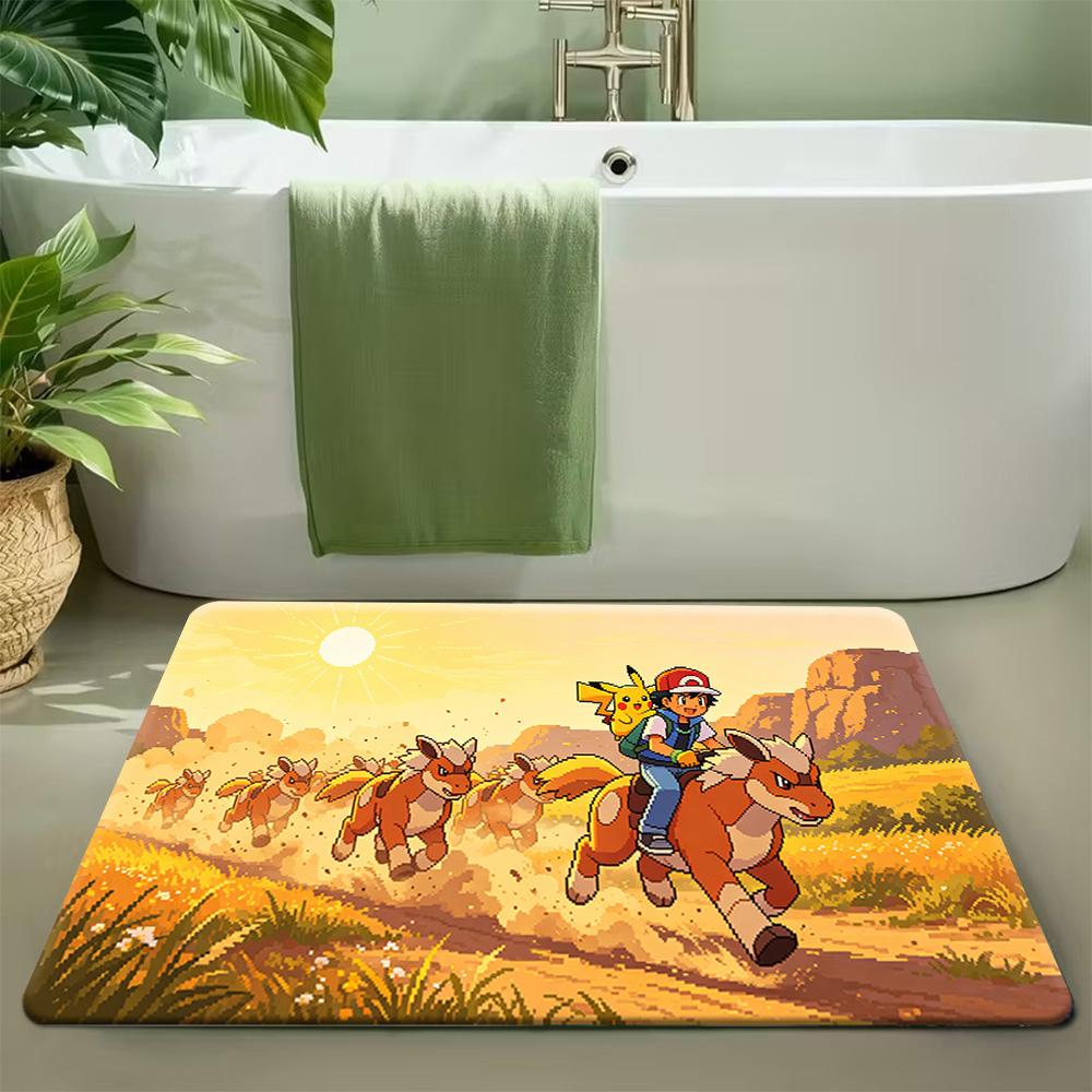 

Pokemon Pichu Sunset Fireworks Print Non-Slip Doormat, Absorbent Floor Mat for Home Decor 40cm x 60cm