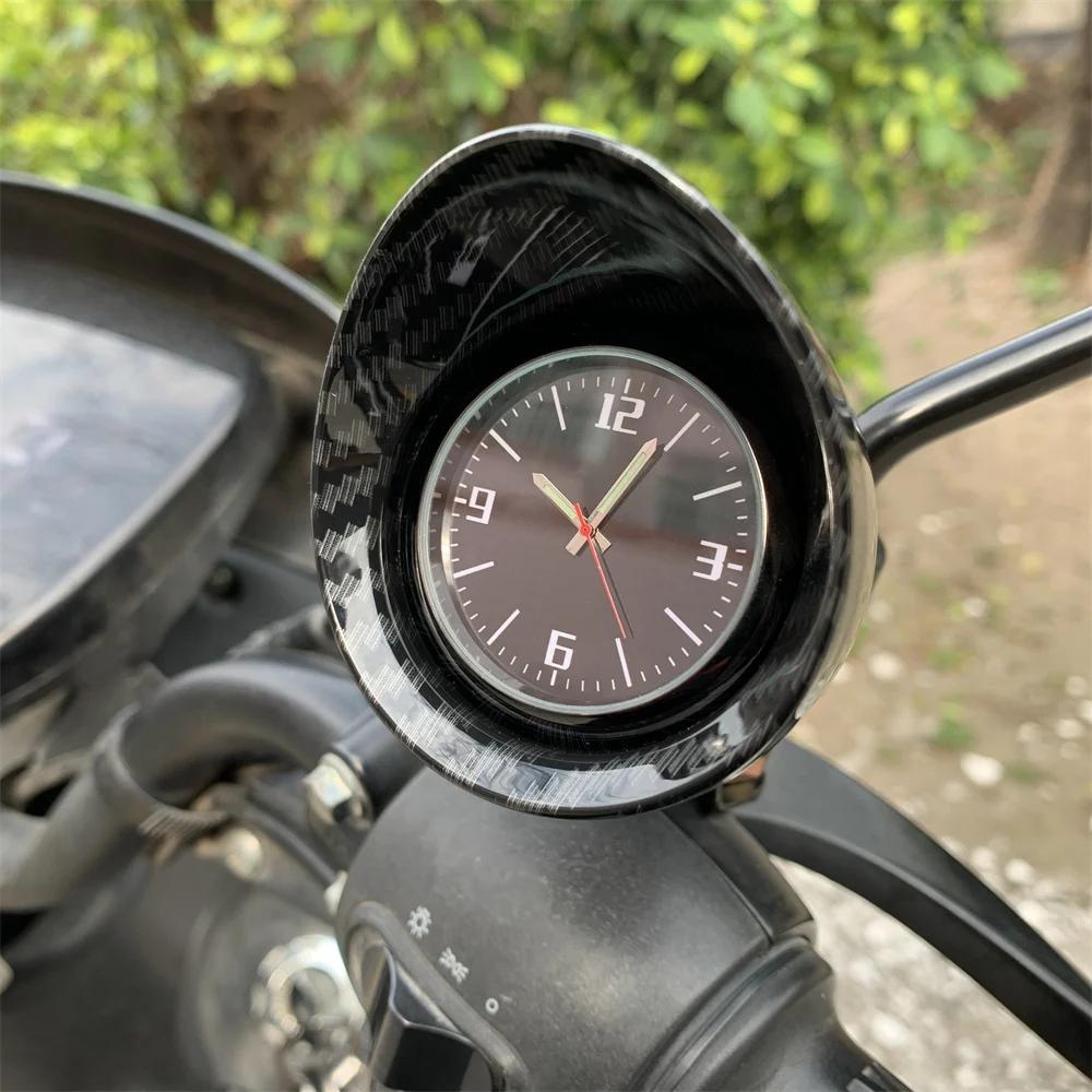 Motorcycle Clock Waterproof Electric Bike Handlebar Mount Quartz Watch Luminous Clock Moto Accessories Universal