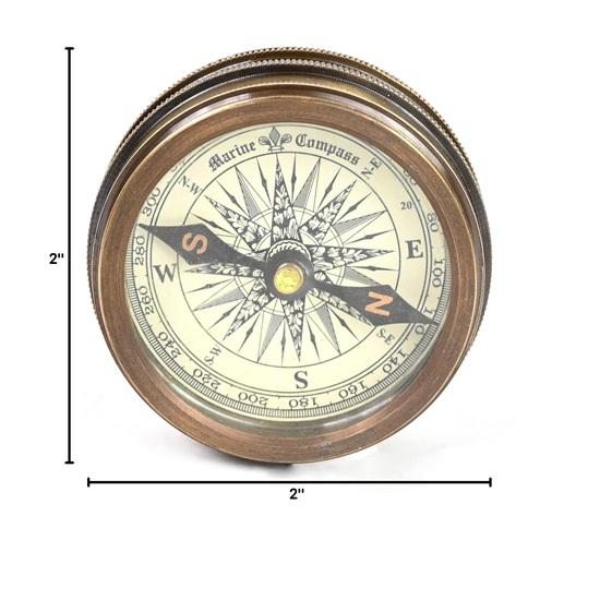 5.08 Cm Compass Replica Brass Pocket Transit Compass Robert Frost Poem Gifting