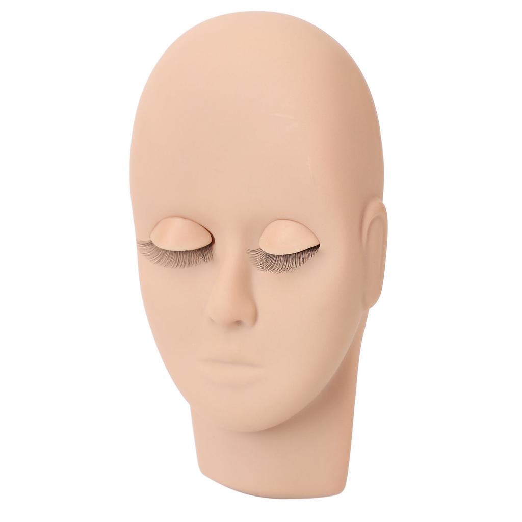 Eyelash Mannequin Head Double Laryer Eyelash Extension Removable Eyelids Makeup Practice Head