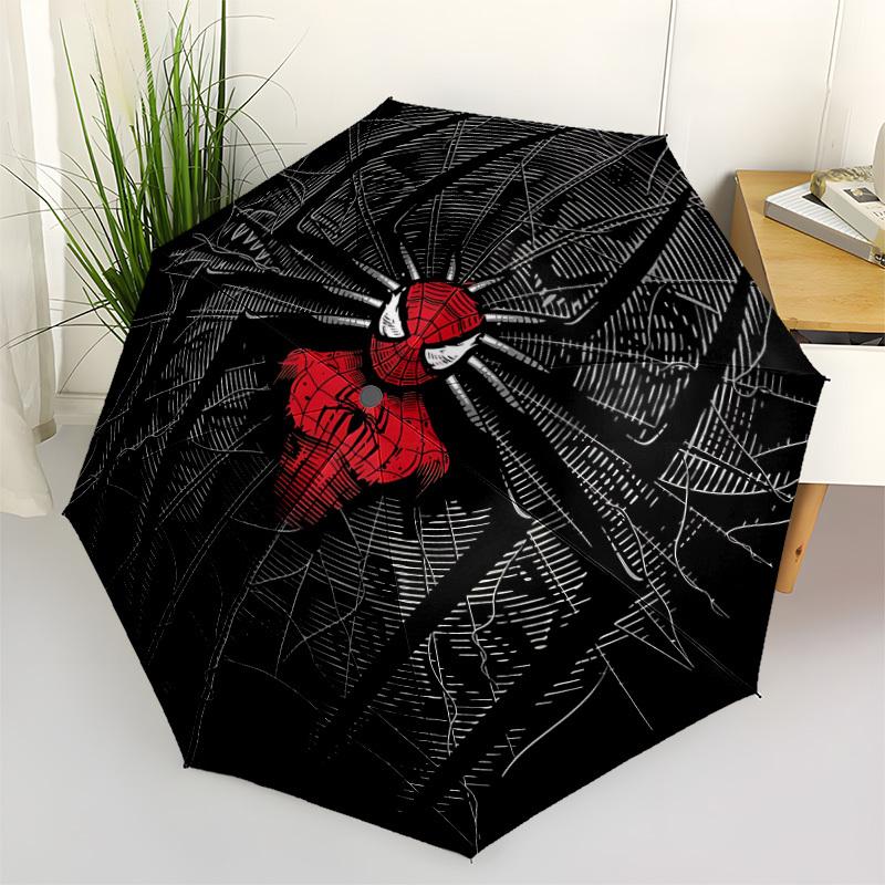 1pc Spider-Man Automatic Folding Umbrella, 8 Ribs for All-Season Use 026
