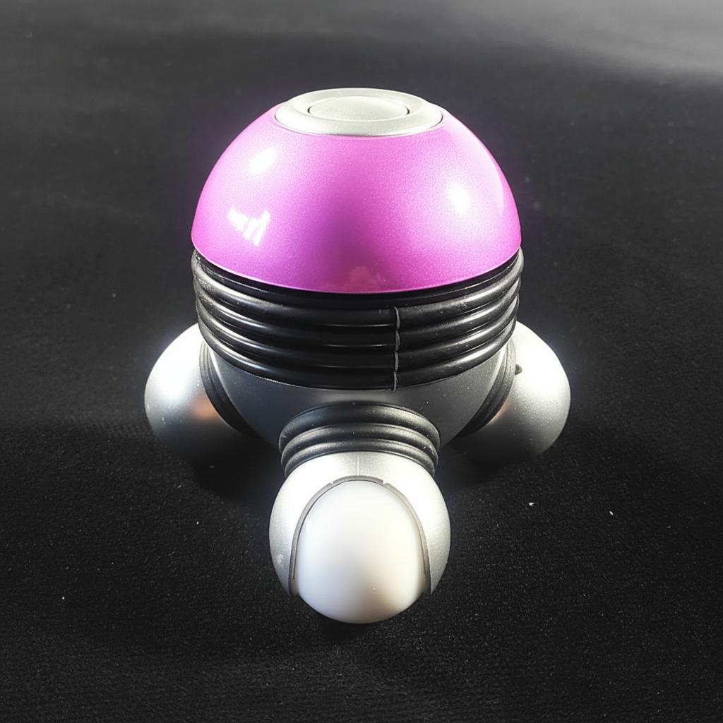 Silicone Mini Handheld Massager Three Ball Vibration Wireless Cordless Body Relaxation Tool for Neck Back Shoulder Leg