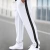 Fashion Casual Sports Men's Autumn Loose Spelling Stripe Straight Wide-leg Trousers