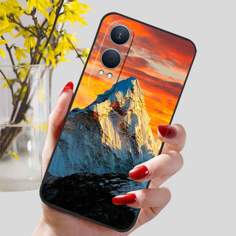 For OnePlus Nord CE4 Lite 5G Case Flowers Silicon Soft TPU Phone Cases for One plus Nord CE 4 Lite 4Lite Protect Bumper Covers
