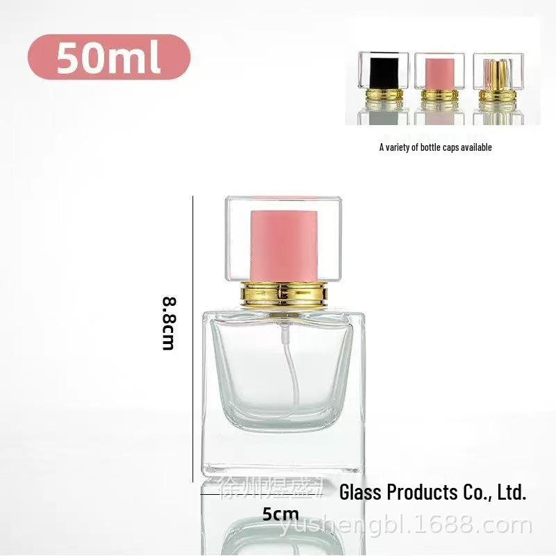 Elegant Refillable Transparent Perfume Bottle with Press-Top for Home Cosmetics