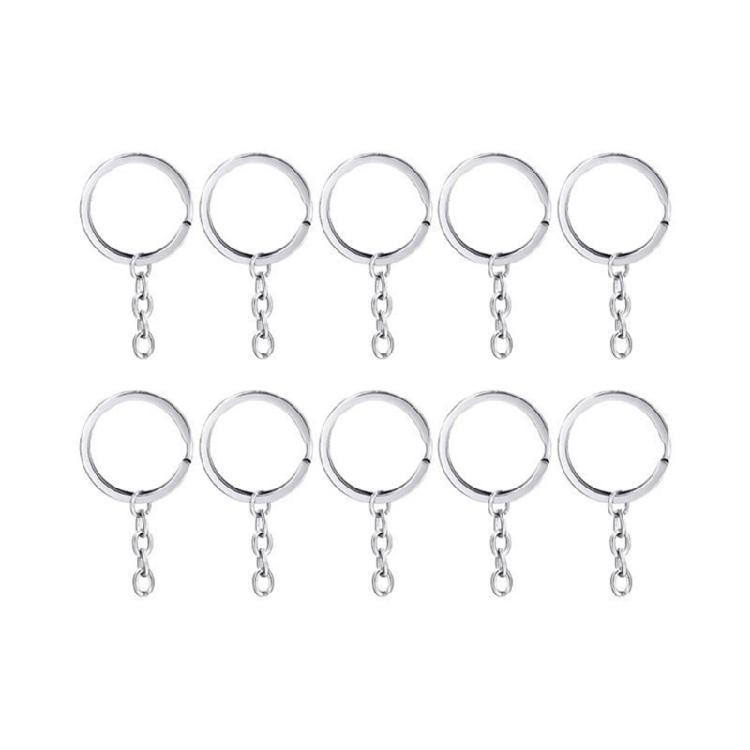 Metall-Schlüsselring-Ring 100 Offene Biegeringe 100 Schraubösen Split-Schlüsselring