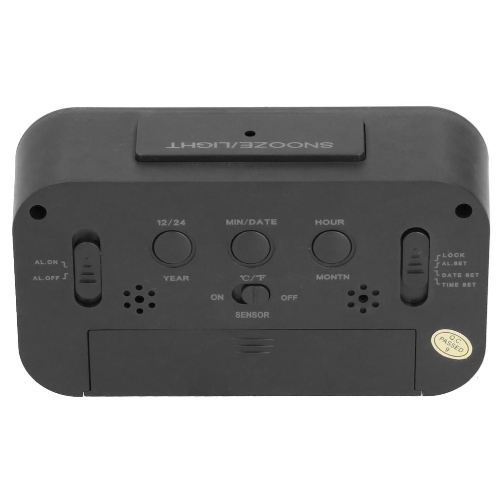 Digital Alarm Clock LED Large Display Electronic Night Light Snooze Function Alarm Clock for Bedroom