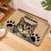 Cartoon  Crystal Velvet Doormat For Entryway, Stain-resistant And Easy To Clean