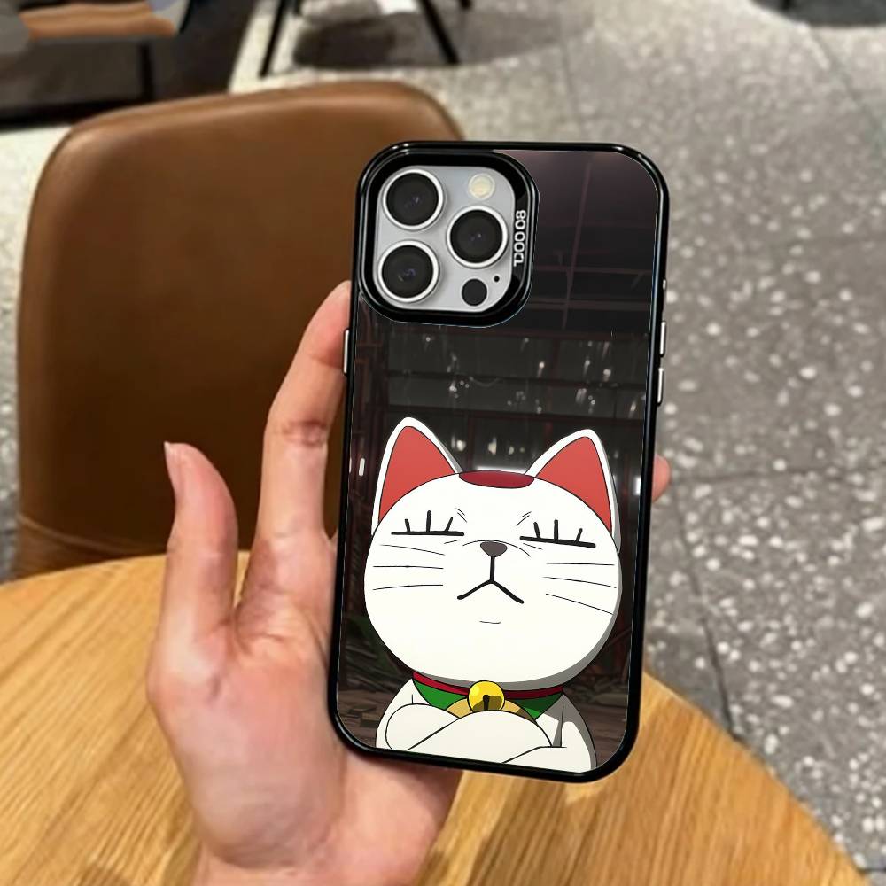 T-Turbo Cat G-Granny Funny Phone Case For iPhone17,16,15,14,13,12,11 Plus,Pro Max Colored Silver Plated Inside Cover