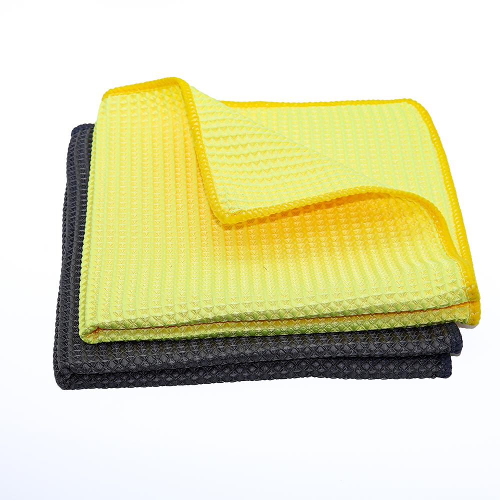 40x40cm Glasreinigungstuch Gelb Grau Waschtücher Autoaufbereitung Trockentuch Küchenutensilien Reinigungszubehör