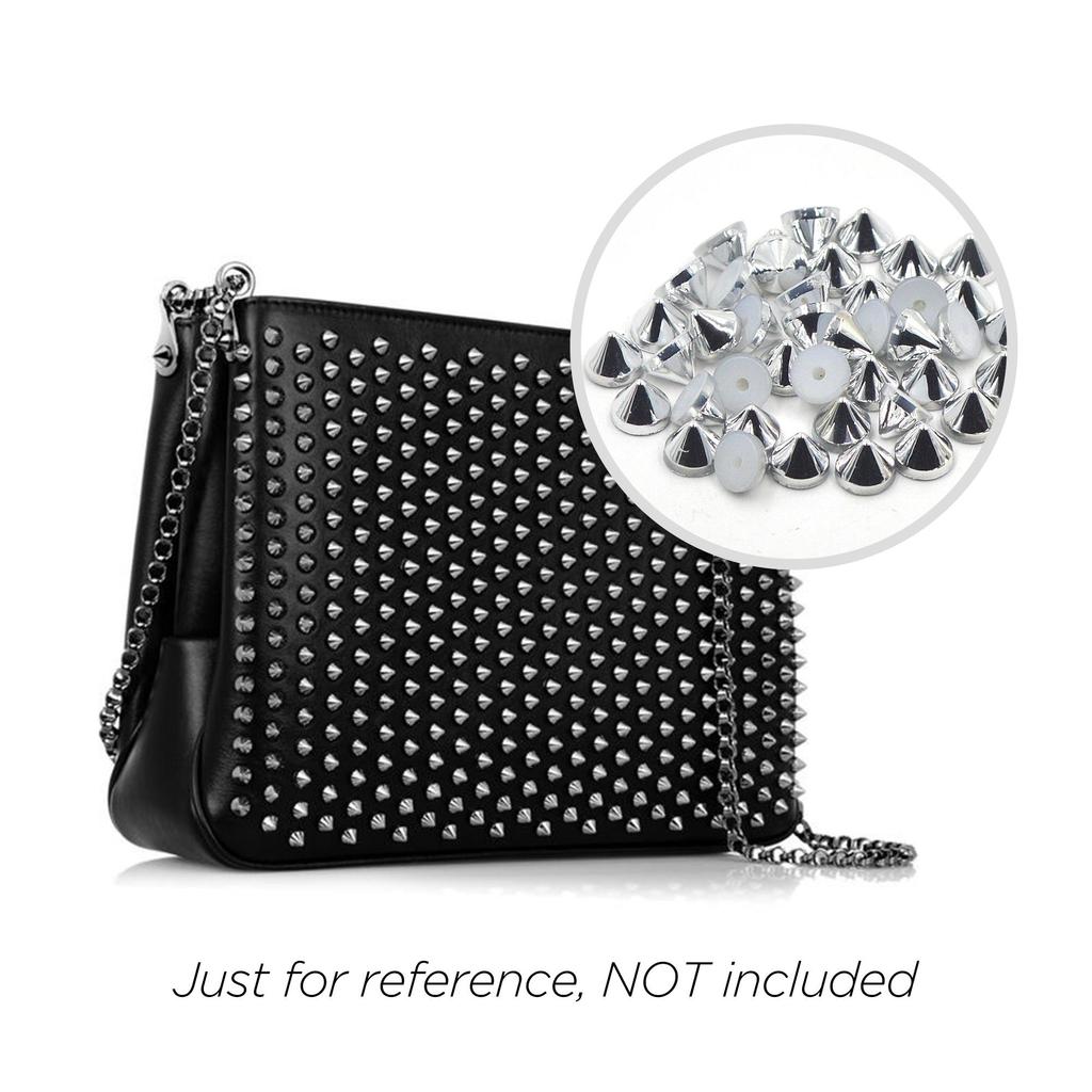 ABS Conical Studs Punk Rivets for Shoes Garment Decoration 6.5x5.2mm, 8x6.2mm 10x6mm