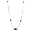 Interlocking Double G Pattern Glossy 925 Silver Enamel Necklace Women Necklace Red Black Yellow 728953-J89B4-8519