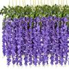 12pcs 110cm Simulated Wisteria Long Branches Hanging Trailing Artificial Plant Vine Silk Trailing Flower String