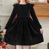 Children's Fashion Ruffled Long Sleeve  Sky Mesh Dress