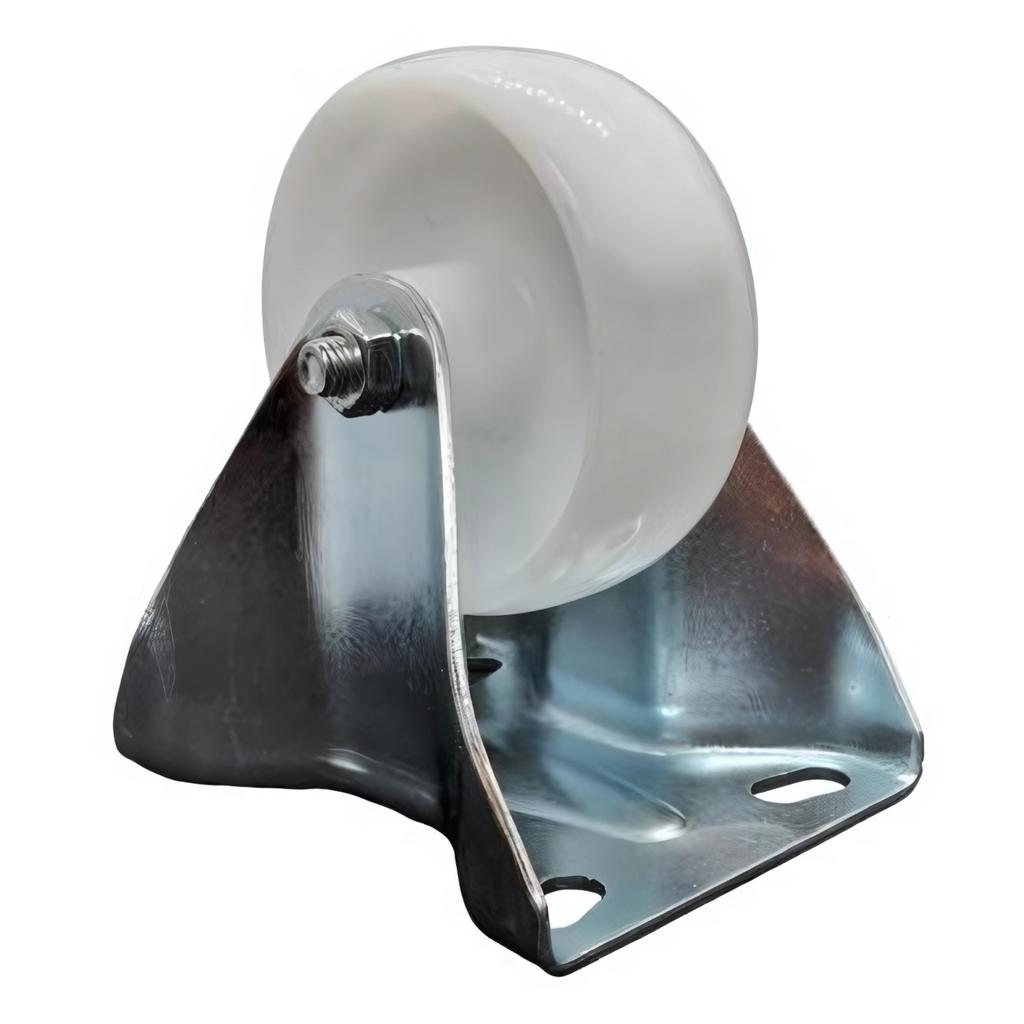 Fixed wheel castor 80mm 120kg FPPP 0801 WHITE polypropylene