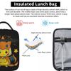 Pokemoned Pikachu Anime Cartoon Insulated Lunch Bags Large Meal Container Cooler Bag Tote Lunch Box School Outdoor Bento Pouch