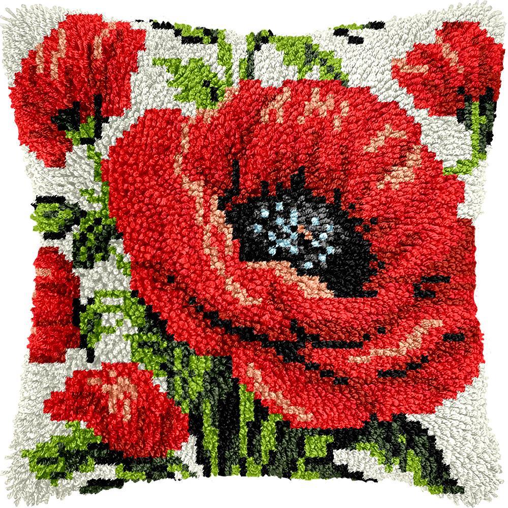 3d Segment Embroidery Pillow Wool Handcraft Diy Latch Hook Rug Kits Bee Sunflower Series Carpet Embroidery Materials Supplies
