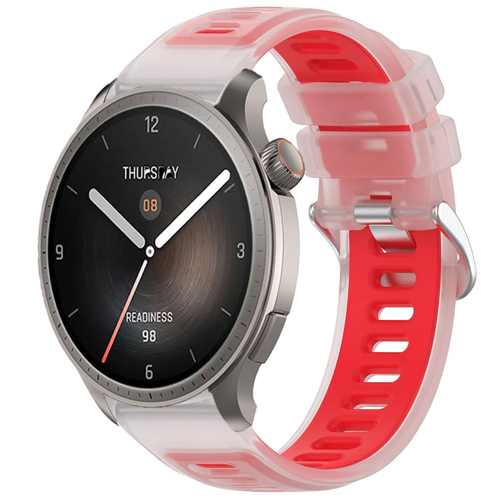 

22mm 20mm Silicone Band for Amazfit Balance 2 1 Transparent Bracelet Correa for Amazfit Active 2/GTS 4 mini/GTR 47mm/Bip 6 Strap Amazfit GTR 42mm прозрачный красный